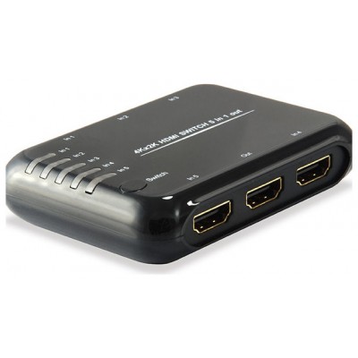 SWITCH HDMI EQUIP 5 ENTRADAS 1 SALIDA HDMI 1.4A 4K en Huesoi