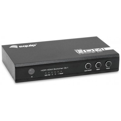 SWITCH HDMI 2.0 4K 3x1 ALIMENTACION POR USB EQUIP en Huesoi