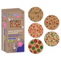 PAPEL DE REGALO KRAFT NAVIDAD CELEBRATION 70X200 BISMARK 332997 (MIN50) (Espera 4 dias) en Huesoi