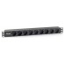 REGLETA ALIMENTACION RACK 19" 1U 9 TOMAS en Huesoi
