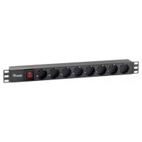 EQUIP REGLETA ALIMENTACION RACK 19" 1U 8 TOMAS CON INTERRUPTOR en Huesoi