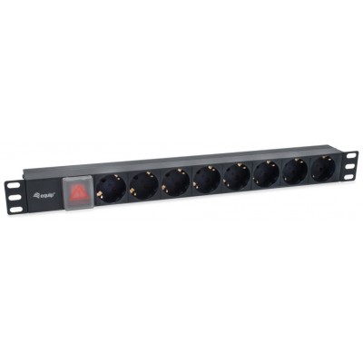 REGLETA ALIMENTACION RACK 19" 1U 8 TOMAS en Huesoi