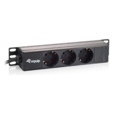 REGLETA ALIMENTACION RACK 10" 3 TOMAS 1U en Huesoi