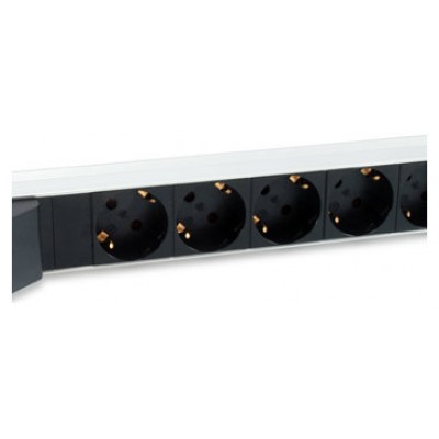 REGLETA ALIMENTACION ALUMINIO RACK 19" 1U 6 TOMAS en Huesoi