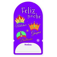 PACK 6 ETIQUETAS ADHESIVAS REYES MAGOS (6X16,5 CM) BISMARK 333589 (Espera 4 dias) en Huesoi