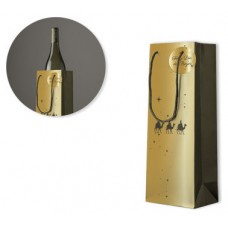 BOLSA BOTELLA DORADA REYES MAGOS (12X33,7X10 CM) BISMARK 333674 (Espera 4 dias) en Huesoi