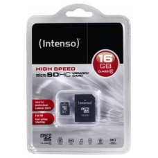 Intenso 3413470 Micro SD clase 10 16GB c/adapt en Huesoi