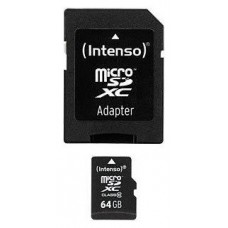 Intenso 3413490 Micro SD clase 10 64GB c/adapt en Huesoi