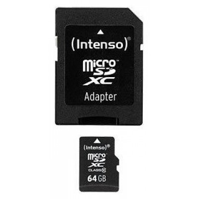 Intenso 3413490 Micro SD clase 10 64GB c/adapt en Huesoi
