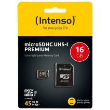 Intenso 3423470 Micro SD UHS-I Premium 16GB c/adap en Huesoi