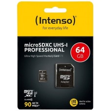 Intenso 3433490 Micro SD UHS-I profesiona 64GB en Huesoi
