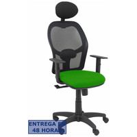 PIQUERAS Y CRESPO Silla Alocen malla negra asiento bali verde brazos regulables cabecero fijo en Huesoi