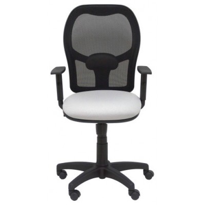 PIQUERAS Y CRESPO Silla Alocen malla negra asiento bali gris claro brazos regulables en Huesoi