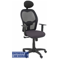 PIQUERAS Y CRESPO Silla Alocen malla negra asiento bali gris oscuro brazos regulables cabecero fijo en Huesoi PIQUERAS Y CRESPO Silla Alocen malla negra asiento bali gris oscuro brazos regulables cabecero fijo en Huesoi
