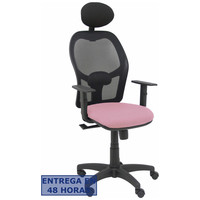 PIQUERAS Y CRESPO Silla Alocen malla negra asiento bali rosa brazos regulables cabecero fijo en Huesoi PIQUERAS Y CRESPO Silla Alocen malla negra asiento bali rosa brazos regulables cabecero fijo en Huesoi