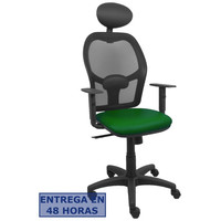 PIQUERAS Y CRESPO Silla Alocen malla negra asiento similpiel verde botella brazos regulables cabecero fijo en Huesoi PIQUERAS Y CRESPO Silla Alocen malla negra asiento similpiel verde botella brazos regulables cabecero fijo en Huesoi