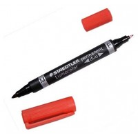 MARCADOR DUO LUMOCOLOR PERMANENTE PUNTAS 0,6/1MM. 1MM. ROJO STAEDTLER 348-2 (MIN10) (Espera 4 dias) en Huesoi