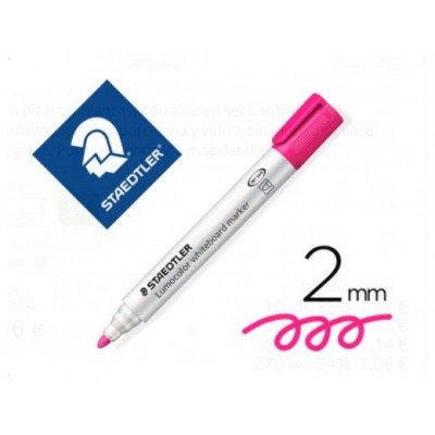 MARCADOR PIZARRA LUMOCOLOR MARKER 351 TRAZO 2MM. ROSA STAEDTLER 351-20 (MIN10) (Espera 4 dias) en Huesoi