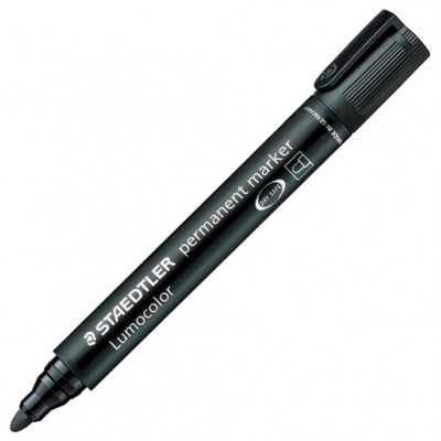 MARCADOR PERMANENTE LUMOCOLOR 352 TRAZO 2MM. NEGRO STAEDTLER 352-9 (MIN10) (Espera 4 dias) en Huesoi