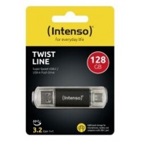 Intenso 3539491 Lápiz USB 3.2 128Gb Twist Line A+C en Huesoi