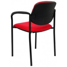 PIQUERAS Y CRESPO NOWY STYL Silla fija Styl bali rojo chasis negro con brazos en Huesoi