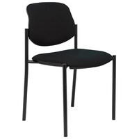 PIQUERAS Y CRESPO NOWY STYL Silla fija Styl similpiel negro chasis negro en Huesoi