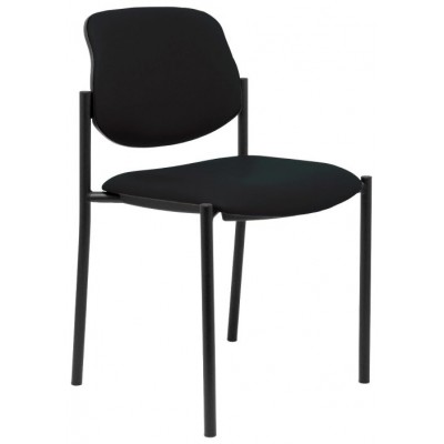 PIQUERAS Y CRESPO NOWY STYL Silla fija Styl similpiel negro chasis negro en Huesoi