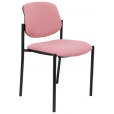 PIQUERAS Y CRESPO NOWY STYL Silla fija Styl bali rosa chasis negro en Huesoi
