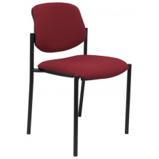 PIQUERAS Y CRESPO NOWY STYL Silla fija Styl bali granate chasis negro en Huesoi