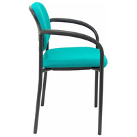 PIQUERAS Y CRESPO NOWY STYL Silla fija Styl bali turquesa chasis negro con brazos en Huesoi