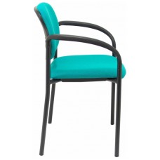 PIQUERAS Y CRESPO NOWY STYL Silla fija Styl bali turquesa chasis negro con brazos en Huesoi