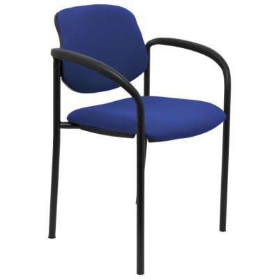 PIQUERAS Y CRESPO NOWY STYL Silla fija Styl bali azul chasis negro con brazos en Huesoi