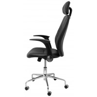 PIQUERAS Y CRESPO Silla Huelves similpiel negro con cabecero ¡Ultimas unidades!! en Huesoi