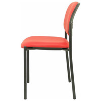 PIQUERAS Y CRESPO NOWY STYL Silla fija Styl similpiel rojo chasis negro en Huesoi