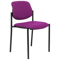 PIQUERAS Y CRESPO NOWY STYL Silla fija Styl similpiel morado chasis negro en Huesoi