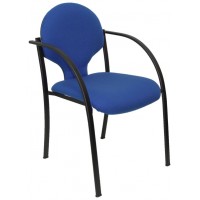 PIQUERAS Y CRESPO Pack 2 sillas Hellin chasis negro bali azul en Huesoi