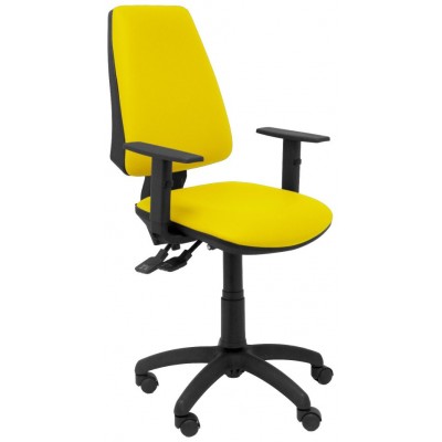 PIQUERAS Y CRESPO Silla Elche S similpiel amarillo brazos regulables en Huesoi