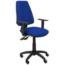 PIQUERAS Y CRESPO Silla Elche S similpiel azul brazos regulables en Huesoi