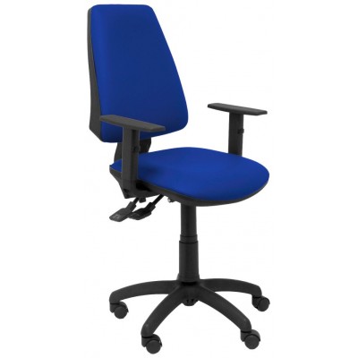 PIQUERAS Y CRESPO Silla Elche S similpiel azul brazos regulables en Huesoi