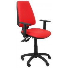 PIQUERAS Y CRESPO Silla Elche S similpiel rojo brazos regulables en Huesoi
