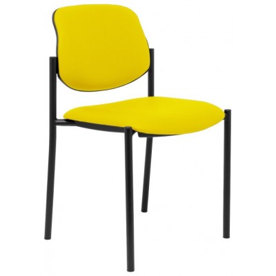 PIQUERAS Y CRESPO NOWY STYL Silla fija Styl similpiel amarillo chasis negro en Huesoi