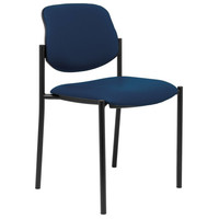 PIQUERAS Y CRESPO NOWY STYL Silla fija Styl similpiel azul marino chasis negro en Huesoi