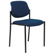 PIQUERAS Y CRESPO NOWY STYL Silla fija Styl similpiel azul marino chasis negro en Huesoi