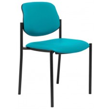 PIQUERAS Y CRESPO NOWY STYL Silla fija Styl similpiel verde chasis negro en Huesoi