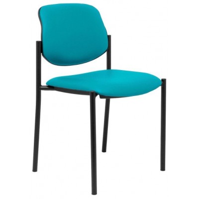 PIQUERAS Y CRESPO NOWY STYL Silla fija Styl similpiel verde chasis negro en Huesoi