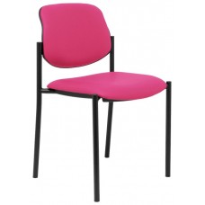PIQUERAS Y CRESPO NOWY STYL Silla fija Styl similpiel rosa chasis negro en Huesoi