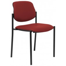 PIQUERAS Y CRESPO NOWY STYL Silla fija Styl similpiel granate chasis negro en Huesoi
