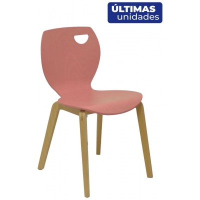 PIQUERAS Y CRESPO Pack 2 sillas Buendia rosa/haya ¡Ultimas unidades!! en Huesoi