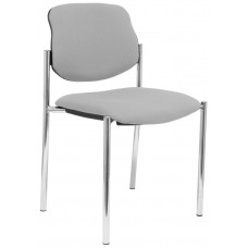PIQUERAS Y CRESPO NOWY STYL Silla fija Styl bali gris chasis cromo en Huesoi