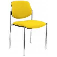 PIQUERAS Y CRESPO NOWY STYL Silla fija Styl bali amarillo chasis cromo en Huesoi